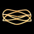 ELLANI STAINLESS STEEL GOLD IP TRIPLE WAVE BANGLE