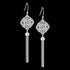 ELLANI STAINLESS STEEL FILIGREE DROP TASSEL EARRINGS