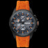 TIMBERLAND BOXFORD GUNMETAL DIAL ORANGE SILICONE WATCH