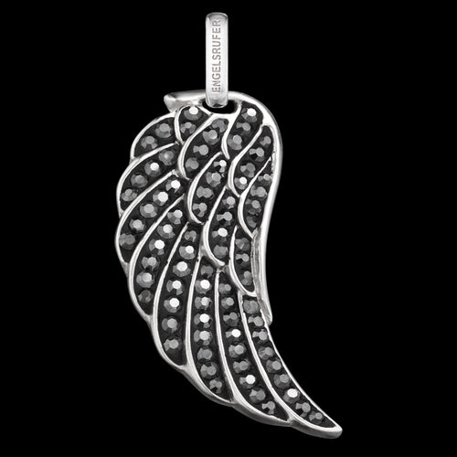 GREY CRYSTAL ANGEL WING LARGE PENDANT | ENGELSRUFER AUSTRALIA