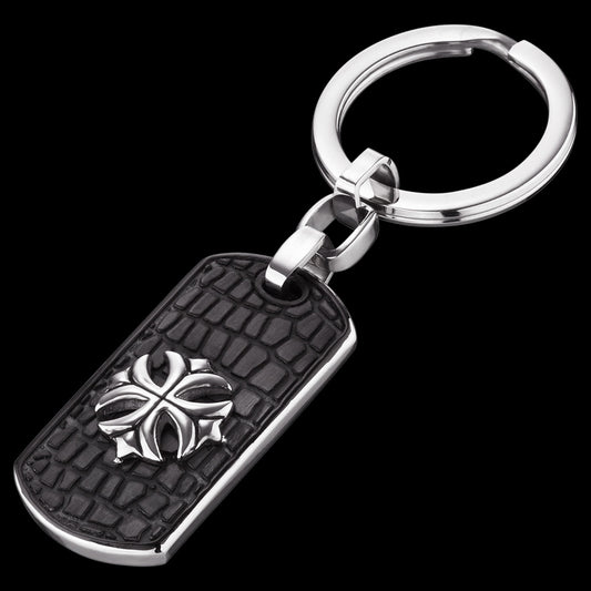 Save Brave Men’s Fleur De Lis Cross Key Ring | Australia