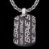 SAVE BRAVE MEN’S SAMUEL DOG TAG NECKLACE - CLOSE-UP