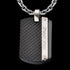 SAVE BRAVE MEN’S X-RAY BLACK IP DOG TAG NECKLACE - CLOSE-UP