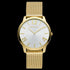 GREGIO SIMPLY ROSE WHITE DIAL GOLD MESH WATCH