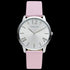 GREGIO SIMPLY ROSE PINK SILVER LEATHER WATCH