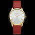 GREGIO SIMPLY ROSE CORAL GOLD LEATHER WATCH