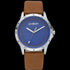 GREGIO UOMO BLUE DIAL BROWN LEATHER WATCH