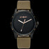 GREGIO UOMO BLACK DIAL KHAKI LEATHER WATCH