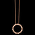 STERLING SILVER ROSE GOLD BEZEL CZ CROWN CIRCLE NECKLACE