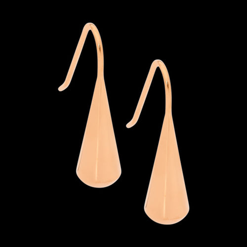 ELLANI STAINLESS STEEL ROSE GOLD SHORT TEARDROP EARRINGS