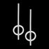 ELLANI STAINLESS STEEL DROP BAR OPEN CIRCLE EARRINGS