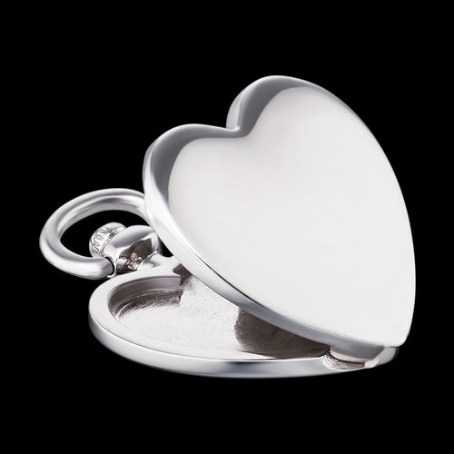 ENGELSRUFER SILVER TIMELESS HEART LOCKET PENDANT - OPEN VIEW