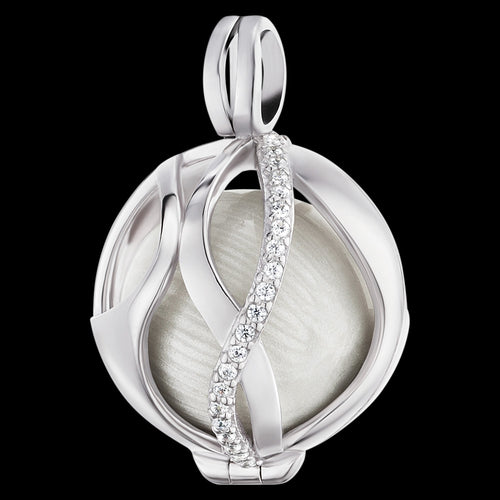 ENGELSRUFER SILVER PARADISE CZ SOUNDBALL PENDANT - MEDIUM SIZE