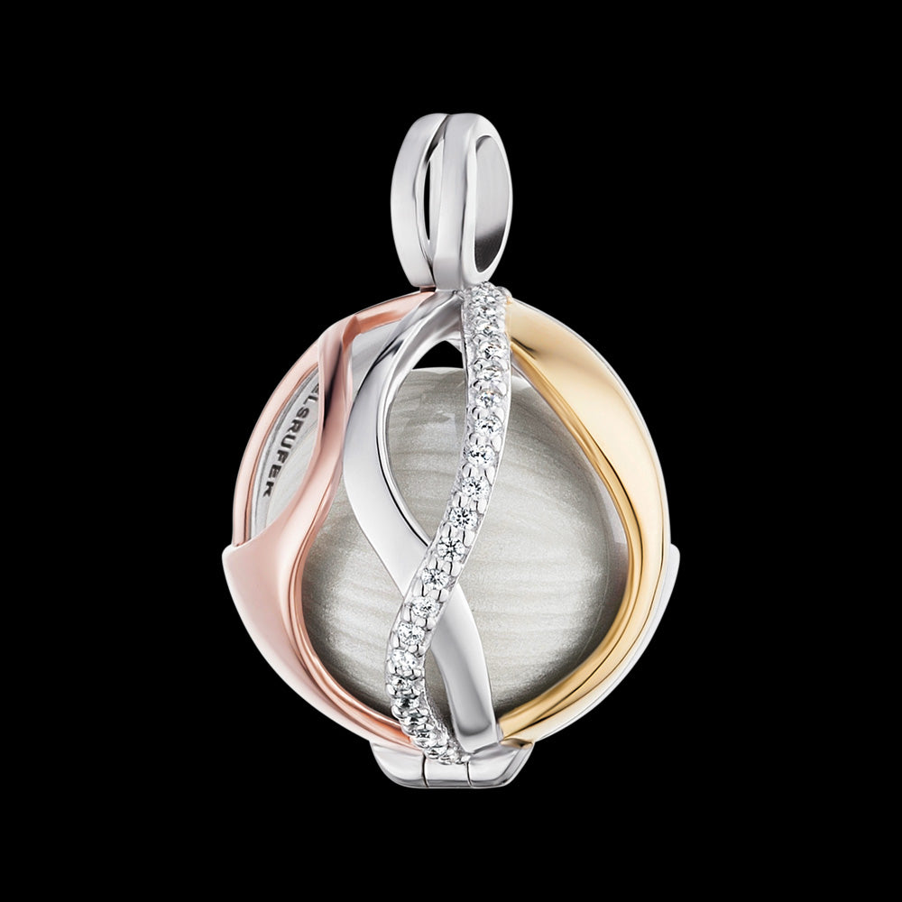 ENGELSRUFER TRICOLOUR PARADISE CZ SMALL SOUNDBALL PENDANT