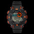 SEKONDA MEN'S BLACK & ORANGE DIGITAL MULTIFUNCTION WATCH