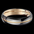 TISTEN MEN’S BLACK ROSE GOLD CONVEX GROOVE 6MM BAND RING - FRONT VIEW