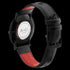 ROSE & COY MIDNIGHT RED ROSE 40MM BLACK LEATHER WATCH - BACK VIEW