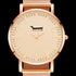 DOXIE KRANSKY 40MM ROSE GOLD MESH WATCH - DIAL CLOSE-UP