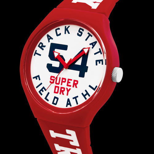 SUPERDRY URBAN RED TRACK & FIELD WATCH - SIDE VIEW