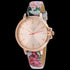 TED BAKER RUTH ROSE GOLD FLORAL LEATHER WATCH - TILT VIEW