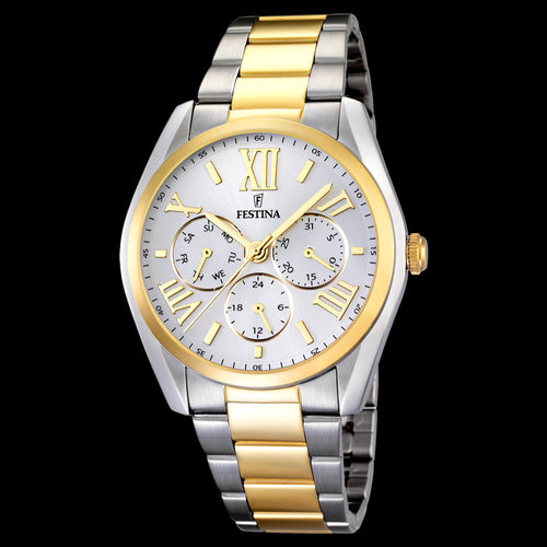 FESTINA MEN'S ELEGANCE MULTIFUNCTION TWO-TONE GOLD WATCH