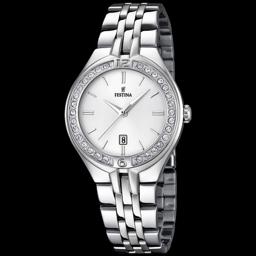 FESTINA LADIES MADEMOISELLE CRYSTAL BEZEL DATE WATCH