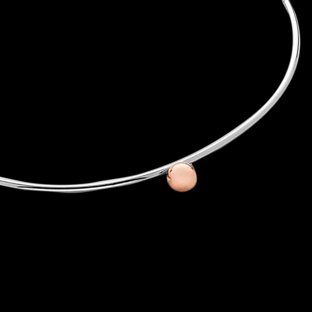 ANIA HAIE OUT OF THIS WORLD SILVER ORBIT SOLID BAR BRACELET - CLOSE-UP