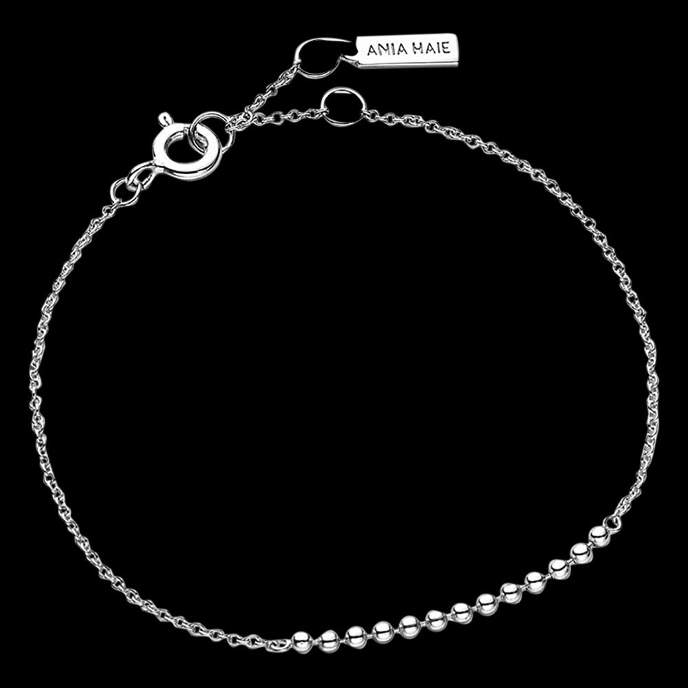 ANIA HAIE MINIMALISM SILVER MODERN MULTIPLE BALLS BRACELET