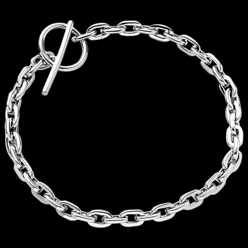 ANIA HAIE LINKS SILVER CHAIN HOOK BRACELET