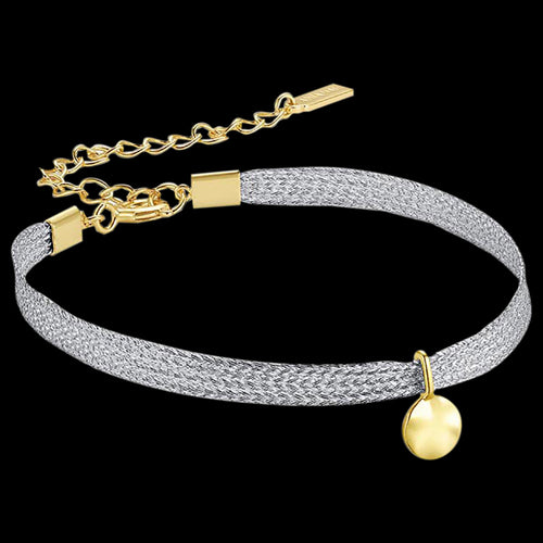 ANIA HAIE TEXTURE MIX SILVER & GOLD RIPPLE RIBBON BRACELET