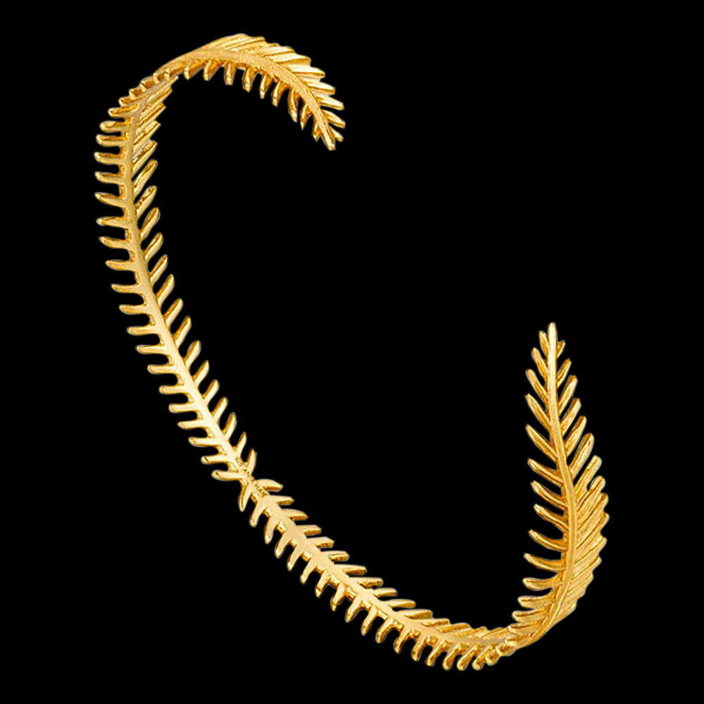 ANIA HAIE TROPIC THUNDER GOLD PALM CUFF BRACELET