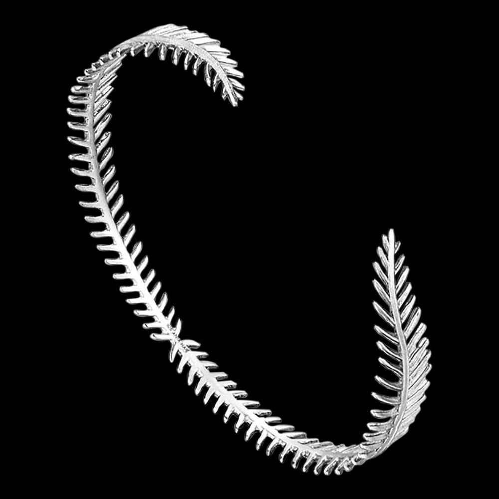 ANIA HAIE TROPIC THUNDER SILVER PALM CUFF BRACELET