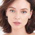 ANIA HAIE OUT OF THIS WORLD SILVER & ROSE GOLD ORBIT FRONT HOOP EARRINGS - MODEL VIEW