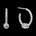 ANIA HAIE MINIMALISM SILVER MODERN HOOP EARRINGS
