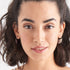 ANIA HAIE GEOMETRY CLASS SILVER HOOP EARRINGS - MODEL VIEW