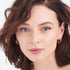 ANIA HAIE GEOMETRY CLASS GOLD FAN HOOP EARRINGS - MODEL VIEW