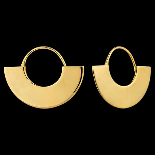 ANIA HAIE GEOMETRY CLASS GOLD FAN HOOP EARRINGS