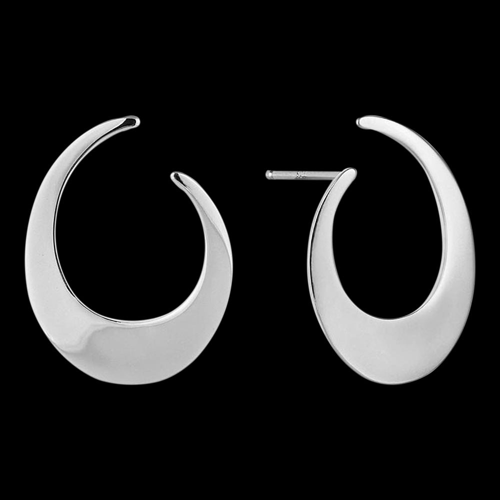 ANIA HAIE ALL EARS SILVER OVAL TWIST EARRINGS