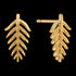 ANIA HAIE TROPIC THUNDER GOLD PALM STUD EARRINGS