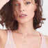 ANIA HAIE OUT OF THIS WORLD SILVER & ROSE GOLD ORBIT DROP CIRCLE 40-45CM NECKLACE - MODEL VIEW
