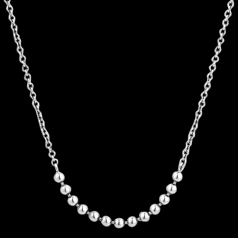 ANIA HAIE MINIMALISM SILVER MODERN MULTIPLE BALLS 38-43CM NECKLACE