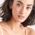 ANIA HAIE MINIMALISM SILVER MODERN MULTIPLE BALLS 38-43CM NECKLACE - MODEL VIEW