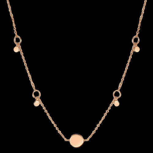 ANIA HAIE GEOMETRY CLASS ROSE GOLD DROP DISCS 40-45CM NECKLACE