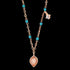 ANIA HAIE CONNECT THE DOTS ROSE GOLD DOTTED PENDANT 45-50CM NECKLACE - CLOSE-UP