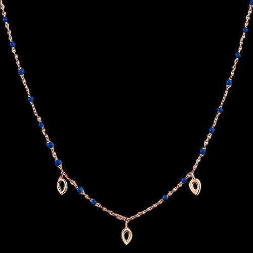 ANIA HAIE CONNECT THE DOTS ROSE GOLD DOTTED TRIPLE RAINDROP 40-45CM NECKLACE
