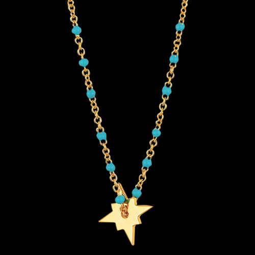ANIA HAIE CONNECT THE DOTS GOLD DOTTED STAR 40-45CM NECKLACE