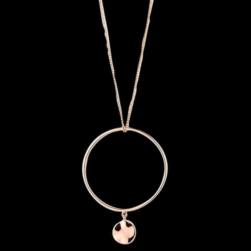 ANIA HAIE TEXTURE MIX ROSE GOLD RIPPLE CIRCLE 71-76CM NECKLACE
