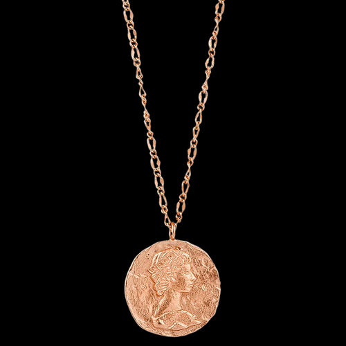 ANIA HAIE COINS ROSE GOLD ROMAN EMPRESS 79-84CM NECKLACE