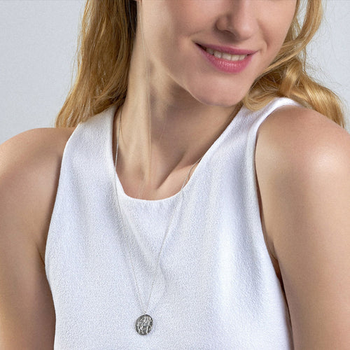 ANIA HAIE COINS SILVER ROMAN RIDER 61-66CM NECKLACE - MODEL VIEW 2