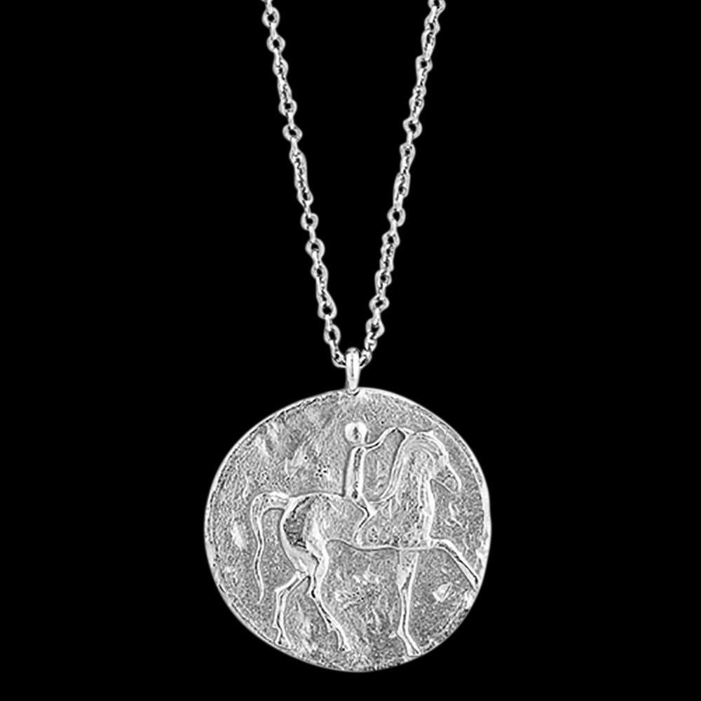 ANIA HAIE COINS SILVER ROMAN RIDER 61-66CM NECKLACE - CLOSE-UP